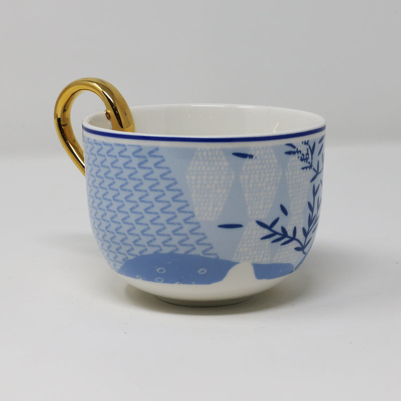 Blue Leaf 12oz. Japanese Mug